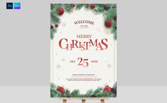 圣诞节海报模板 (PSD)