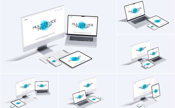 多设备模型透视视图样机 (PSD)