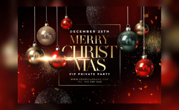 圣诞快乐传单广告 (PSD)