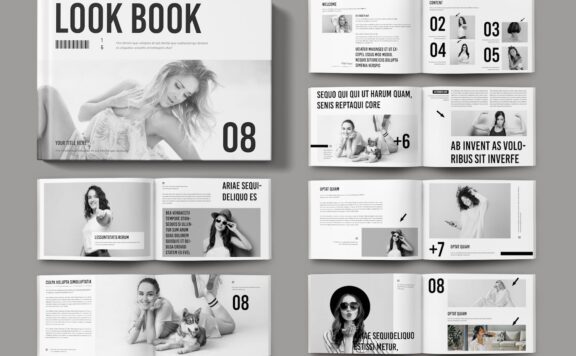 景观书布局横向画册模版 (INDD)