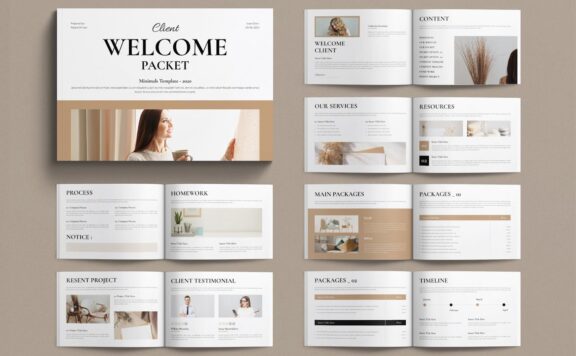 横版产品&服务介绍画册杂志模板 (INDD)