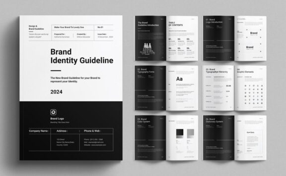 品牌识别指南设计布局模板 (INDD)