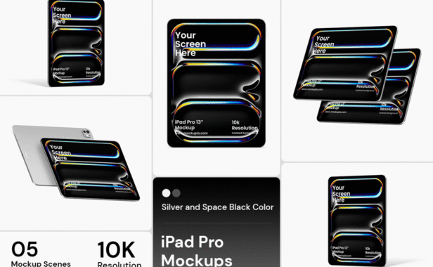 iPad Pro模型样机 (PSD,PNG)