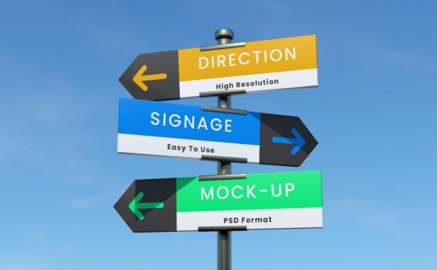 直接标志模型样机 (PSD,JPG)