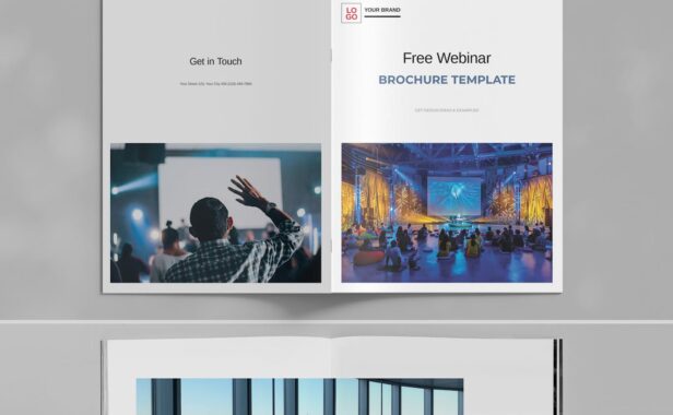 网络研讨会宣传册画册模版 (INDD)