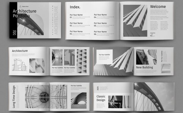 建筑组合设计画册模版 (INDD)