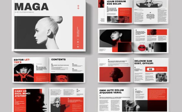 杂志风景画册设计 (INDD)