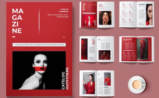 简单的杂志排版设计 (INDD)