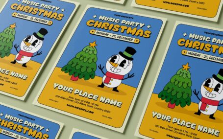 圣诞传单海报模版 (AI,EPS,PDF,PNG,PSD)