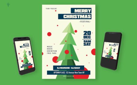 圣诞节传单海报模版 (AI,EPS,PSD)