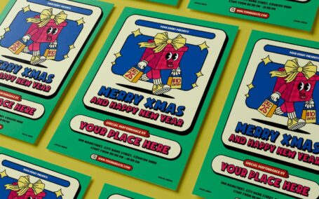 圣诞传单海报模版 (AI,EPS,PDF,PNG,PSD)