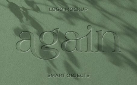 纸上的LOGO纸模型样机 (PSD)