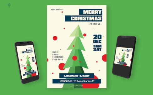 圣诞节传单海报模版 (AI,EPS,PSD)