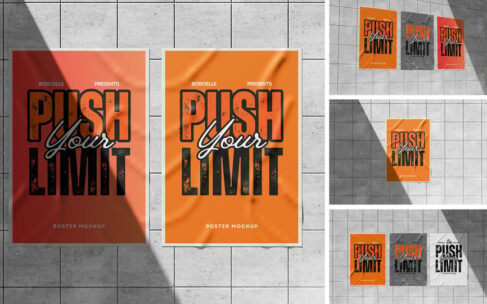 海报模型样机 (PSD,PDF)