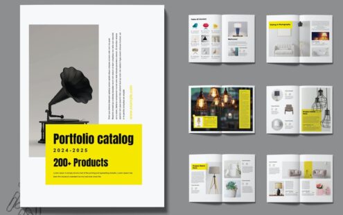 作品集目录设计模板 (INDD)