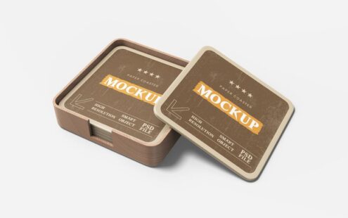 纸杯垫模型样机 (PSD)