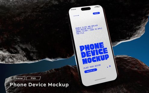 iPhone手机模型样机 (PSD)