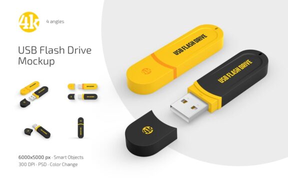 USB 闪存U盘模型集样机 (PSD)
