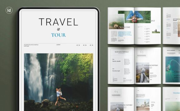 旅游杂志模板 (INDD)