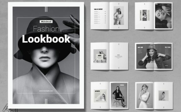 简约时尚外观书籍模板布局 (INDD)