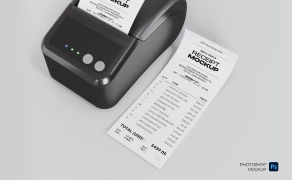 小票收据模型样机 (PSD)