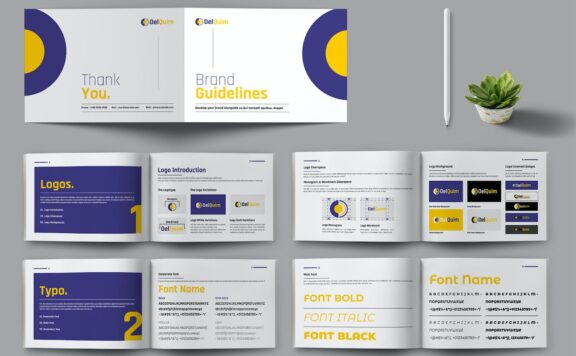 品牌指南宣传册设计模板 (INDD)