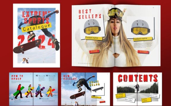 色彩鲜艳的极限运动产品目录 (INDD)