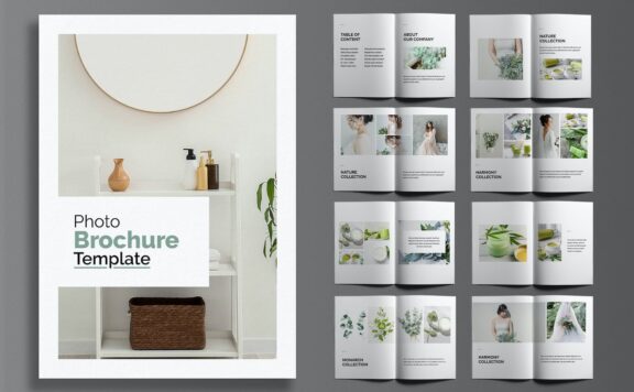 照片宣传册设计模板 (INDD)