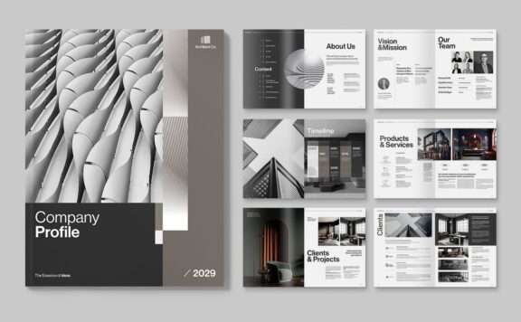 公司简介宣传册模板 (INDD)