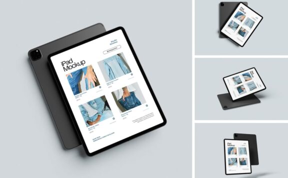 iPad模型样机 (PSD,PDF)