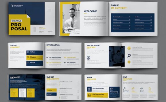 创意方案设计画册杂志模版 (INDD)