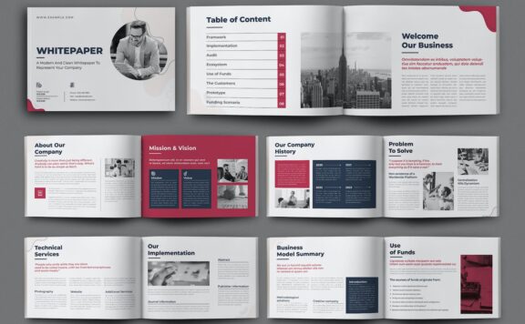 白皮书设计画册杂志模版 (INDD)