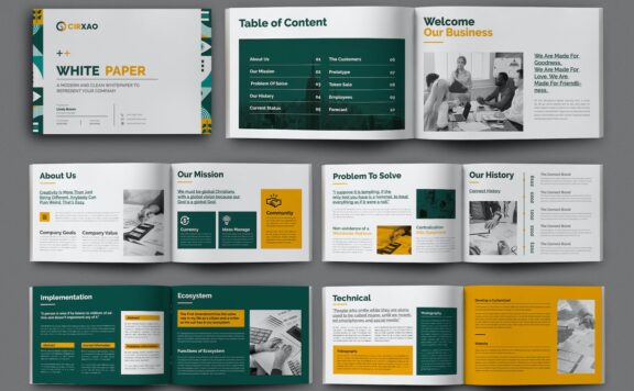 商业白皮书画册杂志模版 (INDD)