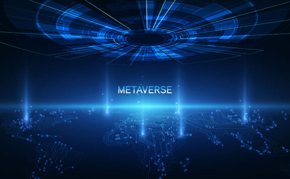 元宇宙、虚拟现实、增强现实和区块链技术背景(EPS)