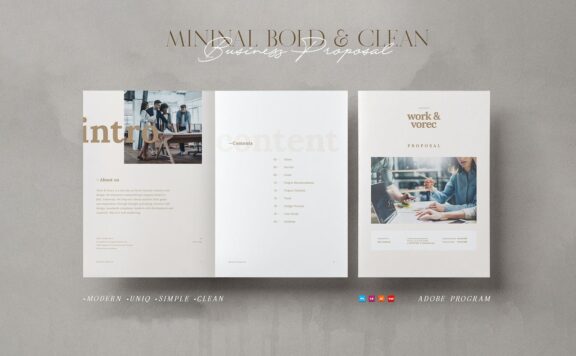 🔴时尚高端专业的高品质商业提案画册宣传册杂志设计模板-AI, EPS, INDD, PSD, PDF