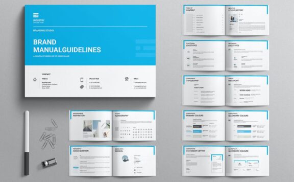 🔴时尚简约高端专业的高品质品牌手册VI设计模板