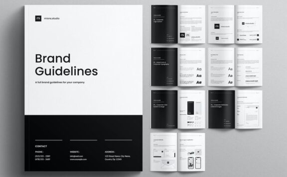 🔴时尚高端专业的高品质品牌指南VI设计模板