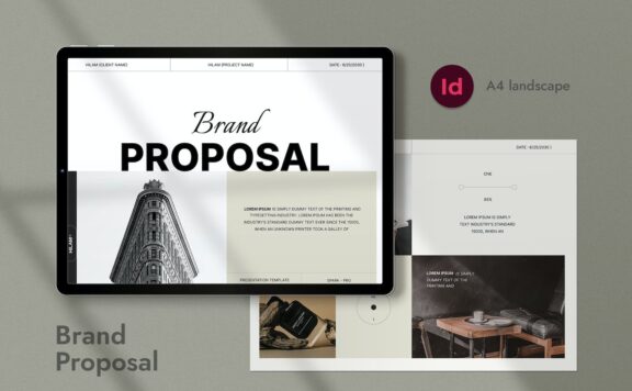 🔴时尚高端简约清新多用途的高品质VI提案画册宣传册VI手册设计模板