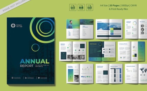 🔴时尚高端专业的高品质多用途年度报告宣传册画册设计模板-AI,EPS,PSD