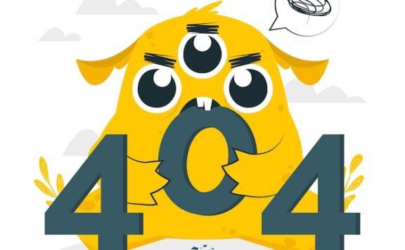 卡通怪物404错误页面插画素材[ai,eps]