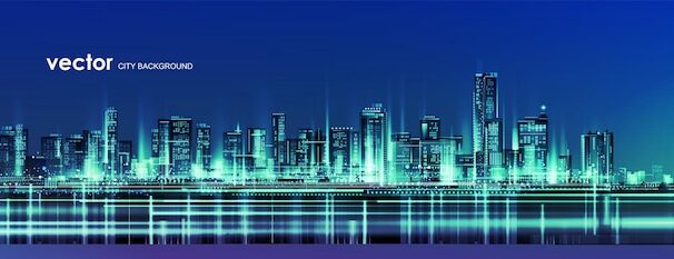 城市背景与建筑摩天大楼Megapolis建筑物市中心