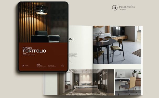 设计作品集模板 (INDD)