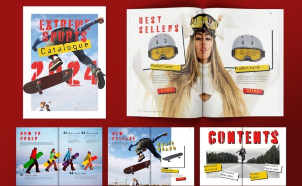 色彩鲜艳的极限运动产品目录 (INDD)