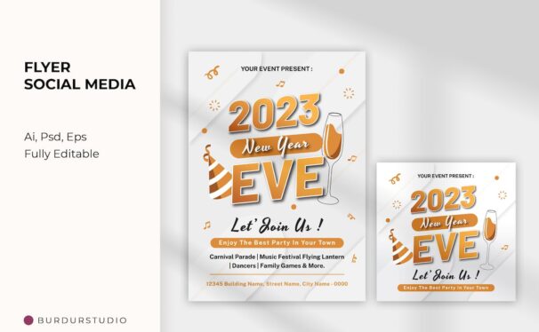 白金鸡尾酒传单海报模版 (AI,EPS,PSD)