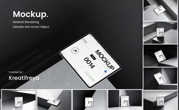 平板电脑设备模型样机 (PSD)