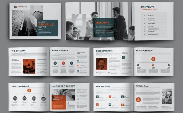 企业&公司简介画册杂志模版 (INDD)