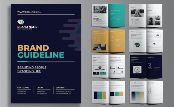 品牌指南设计画册杂志模版 (INDD)