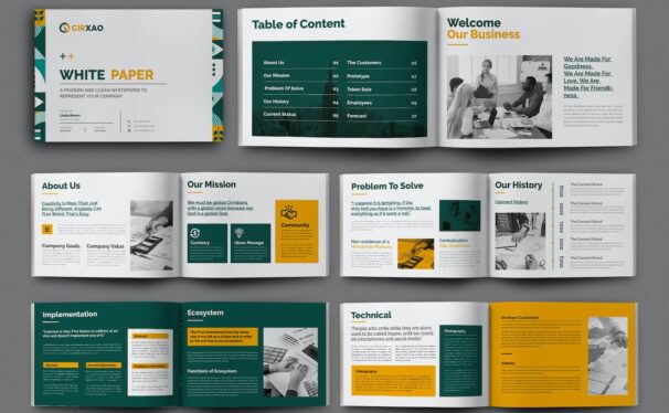 商业白皮书画册杂志模版 (INDD)