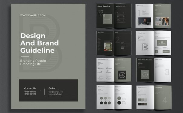品牌指南设计画册杂志模版 (INDD)