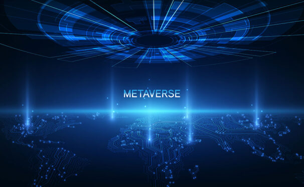 元宇宙、虚拟现实、增强现实和区块链技术背景(EPS)